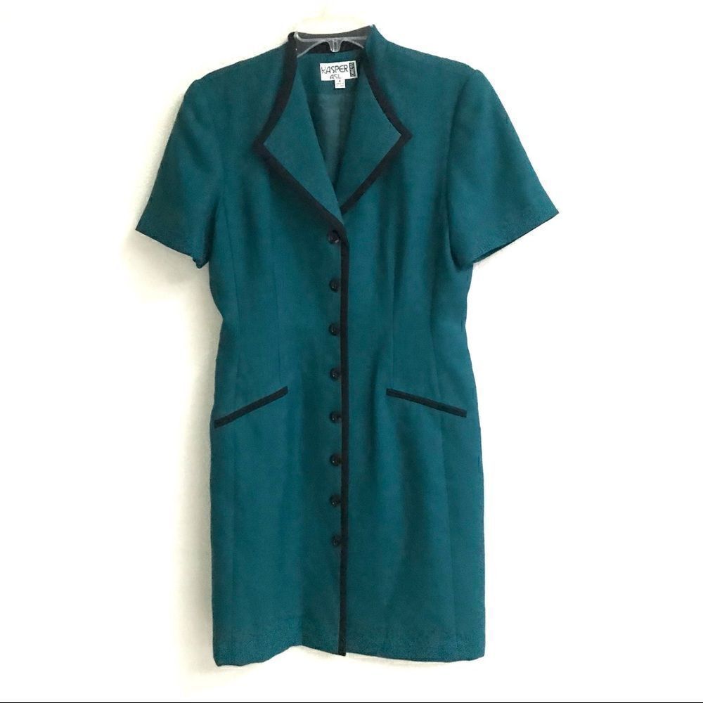 ‎Vintage Kasper button front suit dress 8